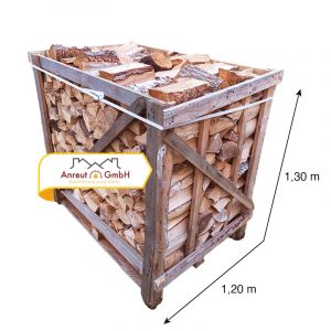 Brennholz MIX Holz 1,6 SRM (1 RM) kammergetrocknet und ofenfertig